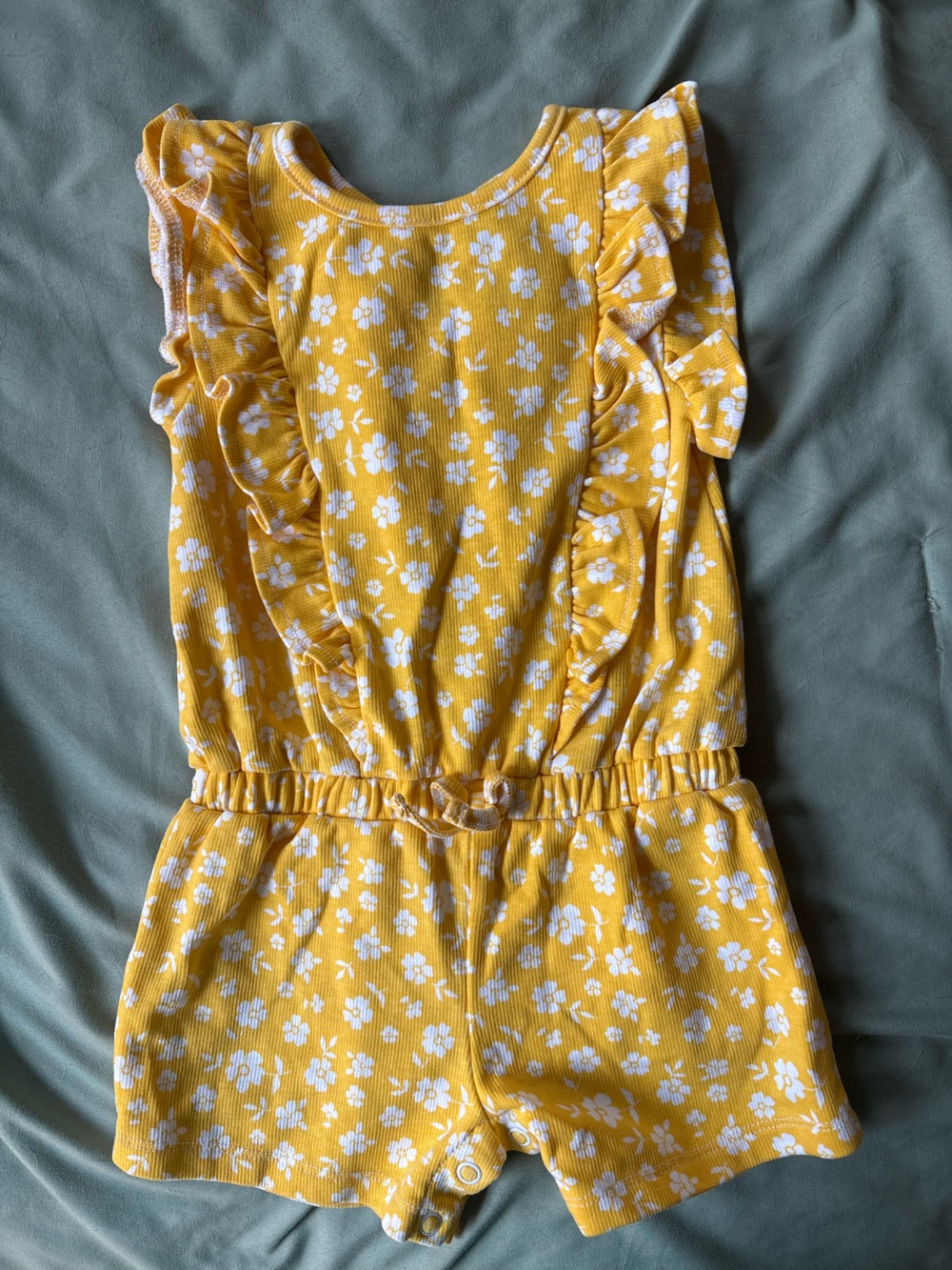 Yellow & White Floral Romper